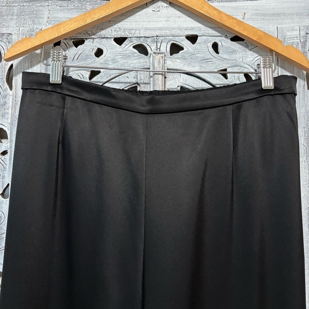St. John Cavier Kate Black Satin Trouser Pants - Picture 10 of 16